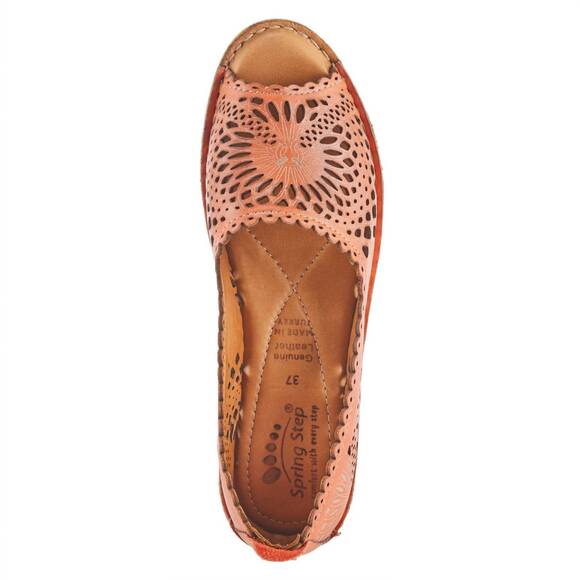 NEW SPRING STEP SHOES women\'s brandal shoe in orange